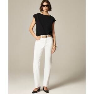 J.Crew 1984 Rigid Slouchy Jeans WMNS 29 White Denim High Rise Straight 5-Pockets